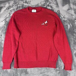 Flying Scotsman Sweater Men’s Large Wool Grandpa Fisherman 90s Vintage Retro Red